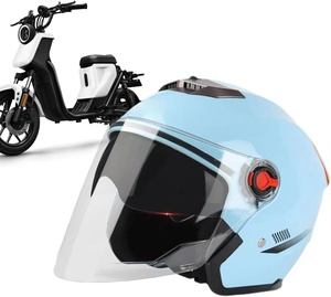 Venta caliente Four Seasons doble lente 3/4 media cara motocicleta <span class=keywords><strong>casco</strong></span> <span class=keywords><strong>de</strong></span> alta definición antiniebla - Product Image 2