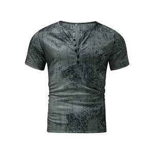 Pakistán hizo 100% algodón hombres camiseta Streetwear venta al por mayor sublimación diseño personalizado impresión botón camiseta gran oferta a granel - Product Image 1