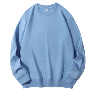 Sudadera de Cuello Redondo para Hombre, Talla Grande, con Logotipo Personalizado en Relieve, Impresión Puff, Algodón Ecológico, Tinte Liso, Alta Calidad - Product Image 1