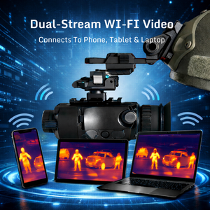 กล้องส่องทางไกลแบบติดหมวก <span class=keywords><strong>WOLF</strong></span> 6H พร้อมระบบถ่ายภาพความร้อนแบบตาเดียว กล้องมองกลางคืนอินฟราเรดแบบติดศีรษะ ความละเอียด 640x512 สำหรับกีฬากลางแจ้ง - Product Image 4