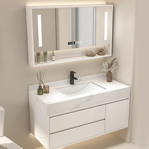 <span class=keywords><strong>Venta</strong></span> Directa <span class=keywords><strong>de</strong></span> Fábrica: Mueble <span class=keywords><strong>de</strong></span> Baño Integrado <span class=keywords><strong>de</strong></span> Lujo con Espejo Luminoso Inteligente LED, Ideal para Baños Domésticos - Product Image 1