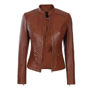 Wholesale Women Clothes Street wear Casual Jacket Fashion Clothing Winter Leather Jackets for Women