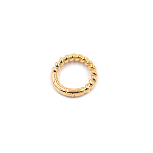 Anneaux à charnière à bulles en laiton plaqué or 18K/14K, accessoires de bijoux faits à la main - Product Image 2