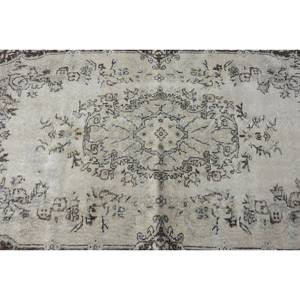 พรมตุรกีทำด้วยมือสีเบจสีน้ำตาล3.8 x 6.6ft สไตล์คลาสสิกรูปสี่เหลี่ยมผืนผ้าโถงทางเดินสำหรับห้องนั่งเล่นห้องนอนข้างเตียง4เมตร - Product Image 5