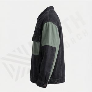 Vestes en jean personnalisées avec logo, d'occasion, unisexes, manteaux en jean pour hommes et femmes, style décontracté, disponibles en gros, mode élégante, streetwear - Product Image 3