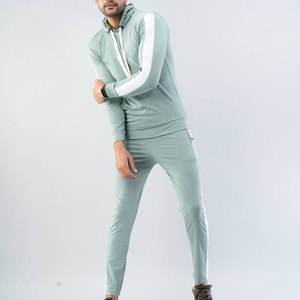 Chándal clásico para hombre con chaqueta con cremallera y pantalones de Jogger Chándal cómodo e informal para uso diario para hombre - Product Image 4