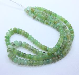 ลูกปัดคริโซเพรสกลมเรียบลูกปัดอัญมณีธรรมชาติขนาด5X10MM Approx.15นิ้วทำเครื่องประดับ - Product Image 2