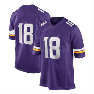 Maillot de football américain sur mesure grande taille pour équipe, en Spandex/Polyester, manches courtes, avec logo et couleur personnalisés, hiver - Product Image 1