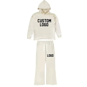 Ensembles de survêtements d'hiver hip-hop avec impression en relief de logo personnalisé, de haute qualité - Product Image 3