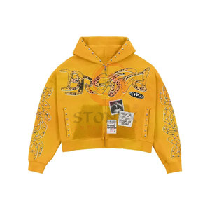 Sudaderas con capucha bordadas con estampado personalizado para mujer, forro polar de algodón 100%, logotipo frontal de Otoño/Invierno, servicio OEM, tamaño de Color personalizado - Product Image 6