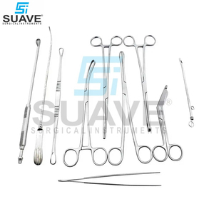 ชุดเครื่องมือผ่าตัดสแตนเลสสำหรับการขยายและขูดมดลูกชุดเครื่องมือผ่าตัดออกแบบโลโก้ได้ตามต้องการ - Product Image 2