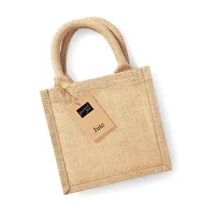 Petite Jute Gift <b>Bag</b> for Shoppers Sustainable <b>Wicker</b> Baskets for Merchandising - Product Image 2
