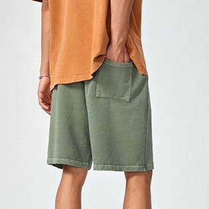 Mode haute qualité lavé à l'acide 440 Gsm Vintage Gym pantalon court coton cordon taille été hommes Shorts - Product Image 2