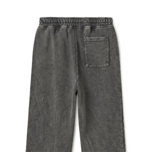 Pantalones de chándal acampanados con corte de bota personalizado para hombre con estampado de soplo de logotipo para hombre, pantalones sueltos apilados, pantalones de chándal rectos para correr de Color sólido - Product Image 5