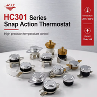 Thermostat de coupure thermique KSD301 DC12V/24V AC 125V/250V certifié CQC/TUV, personnalisable pour bouilloire