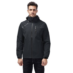 Ensemble coupe-vent personnalisé OEM deux pièces pour hommes Veste en nylon à fermeture éclair réfléchissante avec toile pour sports d'extérieur ou tenue décontractée - Product Image 6
