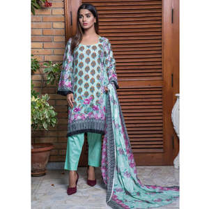 ZS Textiles Rangreza Printed Lawn 3 Piece -Stitched <b>Suit</b> Vol 8-04 - Product Image 1