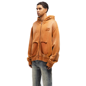Sweat-shirts à capuche pour hommes de qualité supérieure, fabriqués en 2025, best-sellers, 100% coton, hiver, fermeture éclair, imprimé en relief, coupe classique - Product Image 2