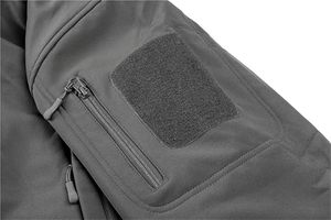 Wholesale Lightweight Men's Softshell <b>Jacket</b> with Zipper Cotton Filled <b>Fleece</b> <b>Lined</b> Water Resistant Windproof for Outdoor Hiking - Product Image 2
