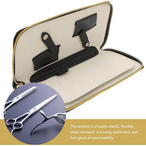 Estuche para Tijeras de Cuero Genuino Reutilizable y Duradero al por Mayor, Bolsa de Almacenamiento Profesional para Salón, Organizador de Herramientas, Makeway Industries - Product Image 5