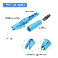 Konektor Serat Optik LC UPC LC APC DX SX Blue Boot Dust Cap 0.9mm 2.0mm 3.0mm Singlemode Multimode Ferrule Patch Cord