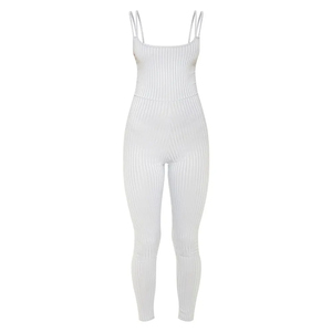 Mono deportivo de cintura alta de punto de alta calidad para mujer transpirable ajustado manga larga Spandex/poliéster 2025 - Product Image 5