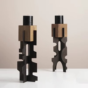 Unique Modest Wooden <b>Candle</b> Holder for Home Styling Table Display Living Room Bedroom Decorative Accent Wholesale From India - Product Image 5