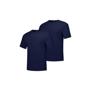 เสื้อยืดผู้ชายคอกลมแขนสั้นผ้าฝ้ายพรีเมี่ยม, เสื้อยืดคอกลมสีพื้นเสื้อทรงหลวมลำลอง - Product Image 1