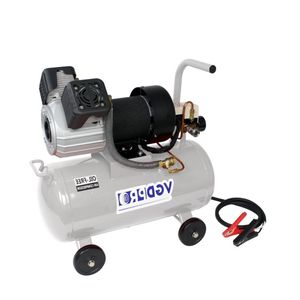 Bomba de compresor de aire para camión, alta eficiencia, resistente al agua, ciclo largo, DC, sin aceite, pistón doble, potente, tanque de 25 litros, 48V - Product Image 1