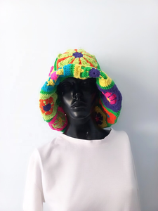 Chapeau Bob en Crochet Grande Fleur Marguerite Automne-Hiver – Vente en Gros pour Accessoires Quotidiens et de Fête - Product Image 3