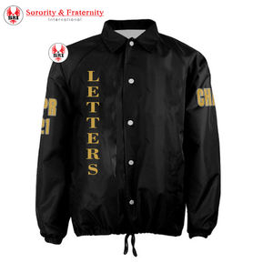 Chaqueta Deportiva Personalizada al por Mayor para Hombre, Chaqueta Casual de Alta Calidad con Logotipo de Alpha Phi, Cierre de Cremallera, Colores Sólidos de Primavera - Product Image 1