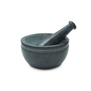 Mortier et pilon en stéatite grise de qualité supérieure pour le meulage du fabricant indien - Product Image 1