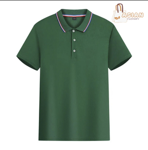 Verano Unisex de alta calidad para camiseta Polo bordada personalizada Casual algodón Spandex camiseta patrón sólido tamaño de hombres y mujeres - Product Image 1