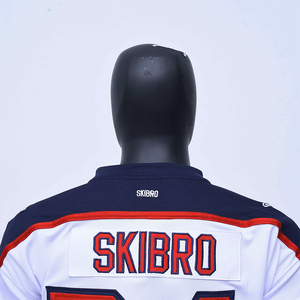 เสื้อเจอร์ซีย์ฮ็อกกี้น้ำแข็งพิมพ์ซับลิเมชันชุดทีมผลิตตามสั่ง - Product Image 5