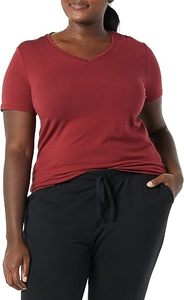 T-shirts décontractés anti-boulochage à col en V pour femmes et hauts de sport en gros : Vêtements de sport de haute qualité en gros du fabricant premium - Product Image 2