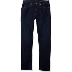 2024 nuevo estilo suelto cordón Unisex pantalón de mezclilla oscuro 100% algodón High Street ropa de verano Etiqueta Privada de talla grande recto - Product Image 4