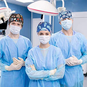 Gorro de fregado elástico con capa de sudor interna oculta y diseño de ajuste inteligente para el personal sanitario - Product Image 3