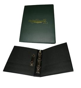 Most Popular Leather <b>Ring</b> <b>Binders</b> / New Design 3 <b>Ring</b> <b>Binders</b> Portfolio / Soft Green Leather <b>Ring</b> <b>Binders</b> - Product Image 1