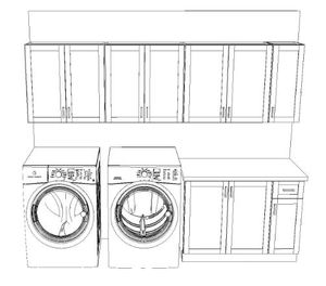 Vente en gros Shaker RTA armoires de cuisine en bois non fini tiroir charnière coulissante pas de quantité limitée LAUNDRY LAYOUT USA STOCK - Product Image 5