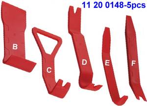 Kit de 5 attaches de fixation en nylon et fibre de verre pour panneaux moulurés (rouge/bleu) à commande manuelle - Product Image 3