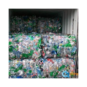 Chatarra de botellas de PET transparente 100% en fardos, chatarra de plástico de colores mezclados a la venta, producto de plástico reciclado - Product Image 1