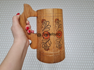 Tasse en bois de charme rustique conçue pour l'affichage de verres de style ferme et cabine Tradebyd - Product Image 4