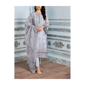 Traje de mujer de 3 uds para ocasión Formal estilo indio paquistaní bordado Boutique boda vestido de fiesta nupcial - Product Image 1