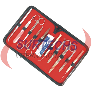 ชุดผ่าตัดเหล็กกล้าแบบใช้มือ10ชิ้นสำหรับนักเรียนสัตวแพทย์ - Product Image 2