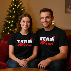 Camiseta del equipo Nice, camiseta a juego para parejas, ropa navideña - Product Image 3
