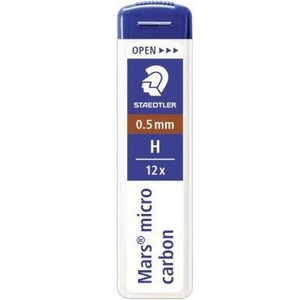Feinmine STAEDTLER Mars Micro Carbon 250 0,5mm H Negro Paquete de 12 Minas de Lápiz - Product Image 1