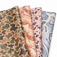 Feuilles de similicuir personnalisables à motif camouflage, imprimables au laser, en PU synthétique pour couvertures de carnets, porte-clés et projets DIY