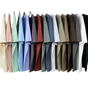 เสื้อยืดผู้ชายผ้าฝ้าย100% ขนาด300กรัมผ้าถักดีไซน์ทึบมีตำแหน่งปักหน้าจอด้านหน้า - Product Image 1