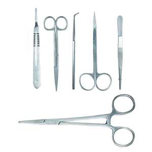 Vente en gros de kits chirurgicaux de 7 pièces pince à épiler en acier inoxydable pince à scalpel et autres outils manuels fabriqués au Pakistan - Product Image 4