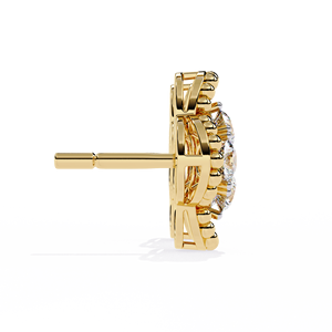 Pendientes de tuerca de diamante de oro blanco de 18 quilates para mujer, pendientes de diamante cultivados en laboratorio - Product Image 4